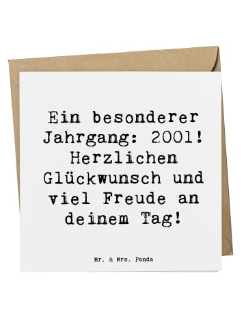 Mr. & Mrs. Panda Deluxe Karte Spruch 2001 Geburtstag mit Spruch in Weiß