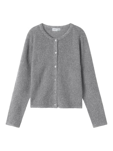 name it Strickjacke NKFSALUNA LS KNIT CARD in grey melange