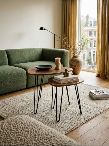 KADIMA DESIGN Design Satztisch WL5.659 Metall Beistelltisch 2er Set Klein,