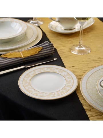 Villeroy & Boch 6er Set Brotteller Ivoire in Weiß-Gold ø 18 cm in weiß-gold