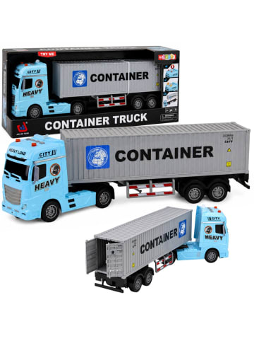 Wisam LKW mit Container, Türen zum Öffnen, Lichtern und Geräuschen, blau