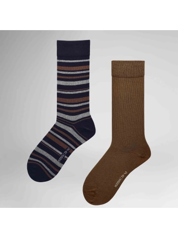 Hudson Socken Playful Ringlet 2-Pack gemustert in Marine