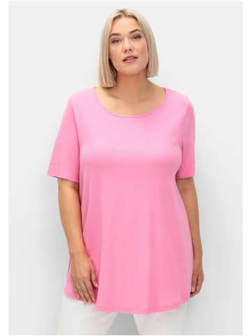 sheego Longshirt in blumiges pink