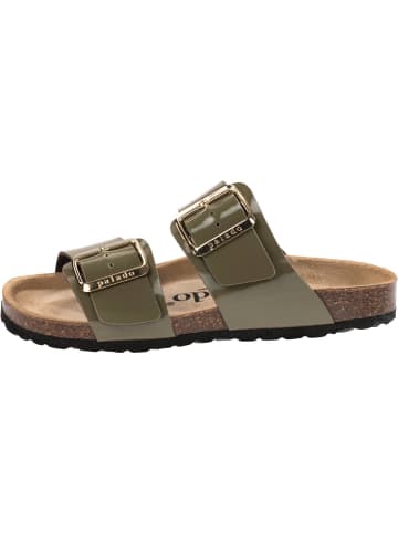 Palado Pantoletten Samos EGS in Khaki Lack
