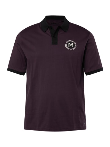 Men Plus Poloshirt in dunkel violett