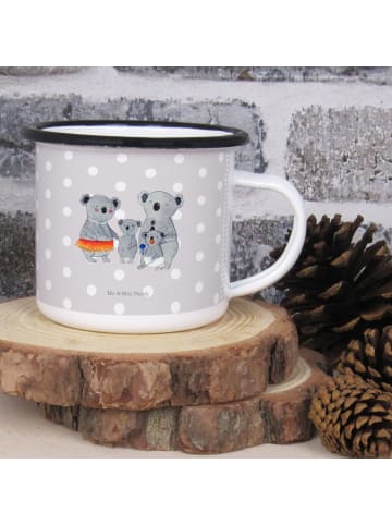Mr. & Mrs. Panda XL Emaille Tasse Koala Familie ohne Spruch in Grau Pastell