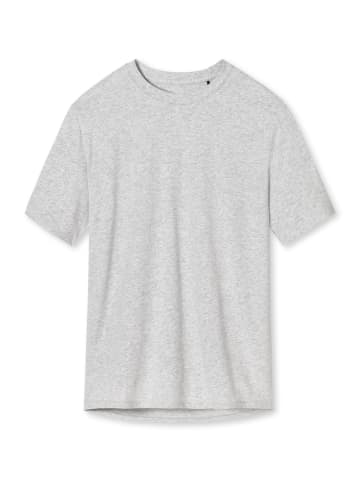 Schiesser Schlafanzug Shirt kurzarm Mix & Relax Organic Cotton in Grau-Melange