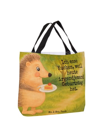 Mr. & Mrs. Panda Shopper Igel Kuchenstück Design mit Spruch in Weiß