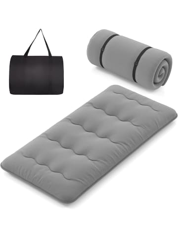 COSTWAY Tatami-Matte Bodenmatratze 90 x 200 cm in Grau