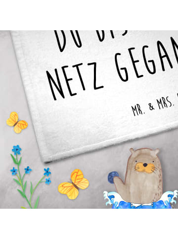 Mr. & Mrs. Panda Handtuch Spinne Agathe Liebe mit Spruch in Weiß