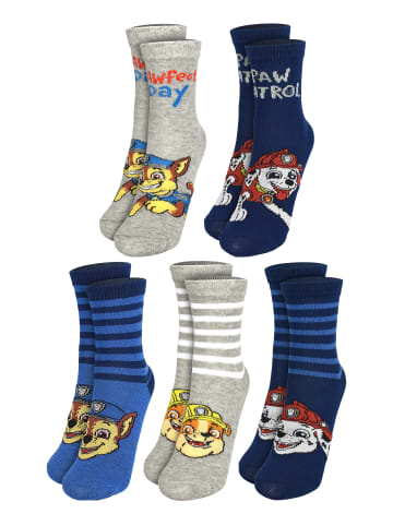 Paw Patrol 5er Pack Paw Patrol Socken Chase, Marshall & Rubble Söckchen in Mehrfarbig