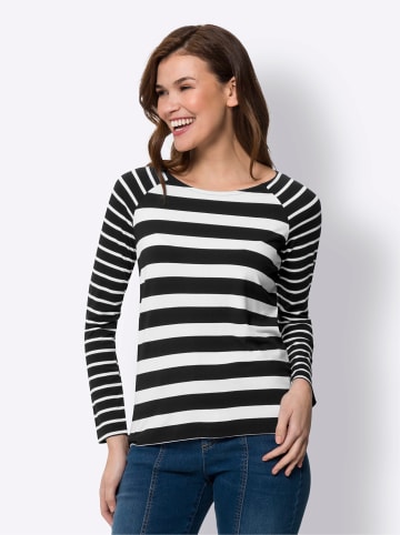 Heine Langarmshirt in schwarz-ecru-gestreift