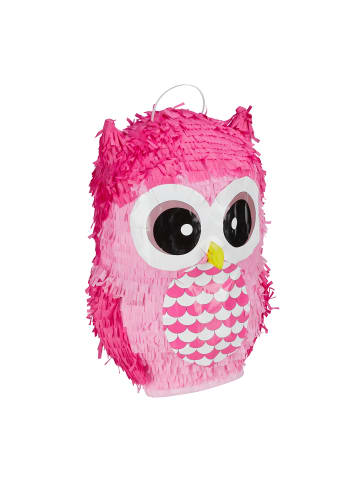 relaxdays 4 x Pinata Eule in Pink