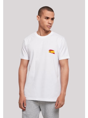 F4NT4STIC T-Shirt Spanien Flagge Spain in weiß