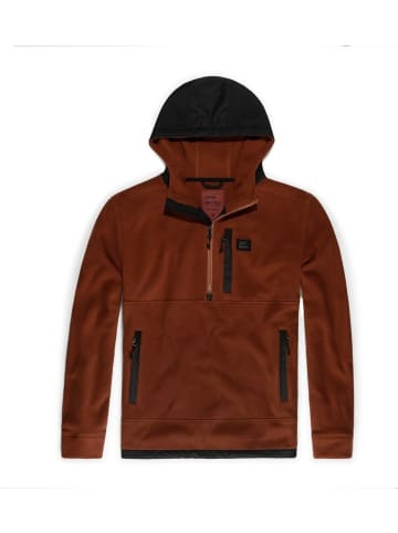 Vintage Industries Fleecejacke/Fleecepullover in Braun