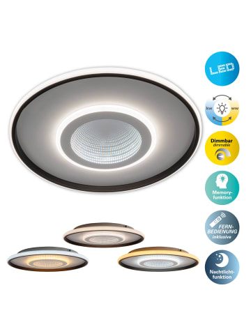 näve LED Deckenleuchte "REDONA" in schwarz - (L)50 cm x (B)50 cm x (H)6 cm - EEK E