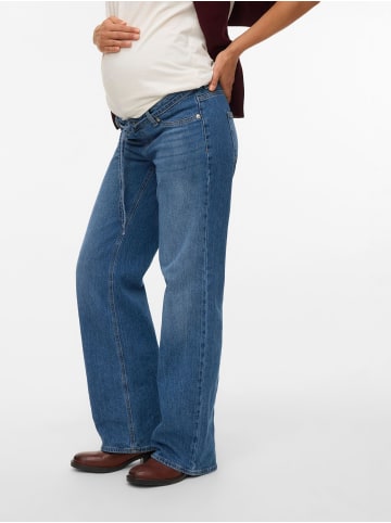 Vero Moda Umstandsjeans mit weitem Bein in Medium Blue Denim 1