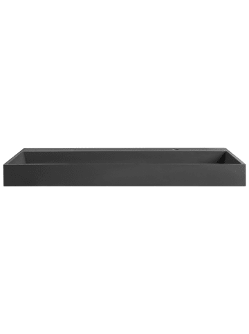Beliani Waschbecken QUENKO in Schwarz - (W) 120 x (H) 12 x (L) 46 cm