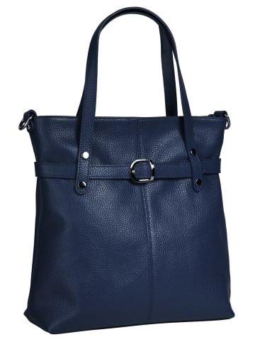 Cluty Shopper echt Leder in blau