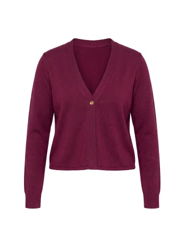 MIAMODA Strickjacke in weinrot