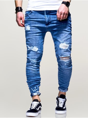 behype Jeanshose Dino in blau