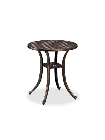 Gartentisch in Schwarz/ Bronze - (H)53 x Ø 49cm