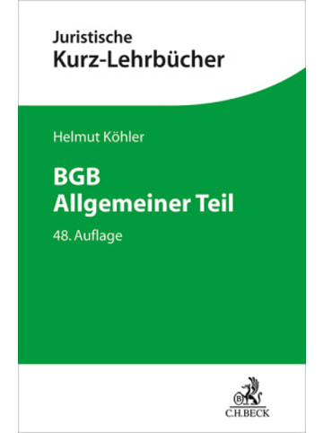 Beck C. H. Buch - BGB Allgemeiner Teil