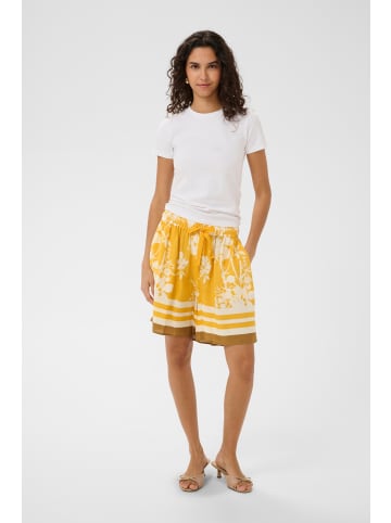 SAINT TROPEZ Shorts RashedaSZ Lockere Passform in Golden Apricot Flower Bouquet