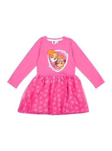 Paw Patrol Paw Patrol Kleid Skye & Everest Kleidchen Mesh Rock langarm in pink