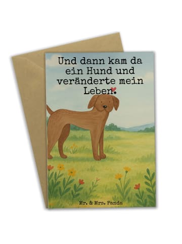 Mr. & Mrs. Panda babykarte Hund Dogge Design mit Spruch in Weiß