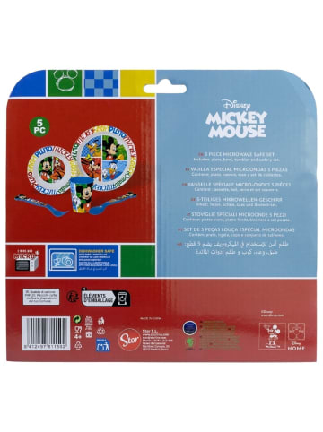 Disney Mickey Mouse Teller-Set Mikrowellengeeignet 5-teiliges Kindergeschirr