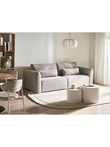 Beliani 3-tlg Schlafsofa VAXHOLM in Grau/Schwarz