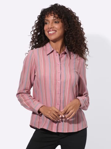WITT WEIDEN Flanell-Bluse in hortensie-schilf-gestreift
