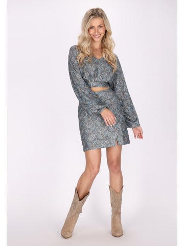 IZIA Damen Rock in Aqua Mehrfarbig