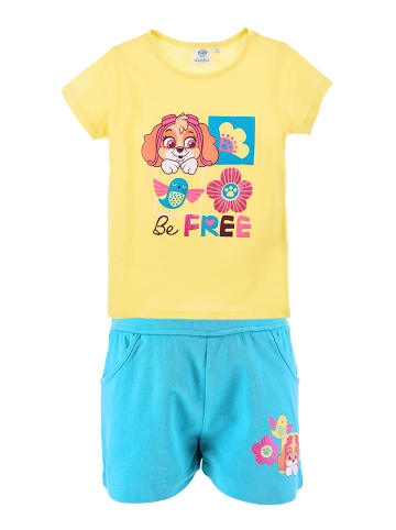 Paw Patrol 2tlg. Outfit T-Shirt & Shorts Paw Patrol Skye in Gelb