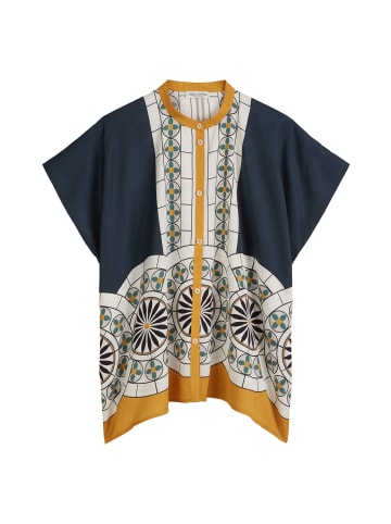 Marc O'Polo Ärmellose Print-Bluse relaxed in multi/muted blue