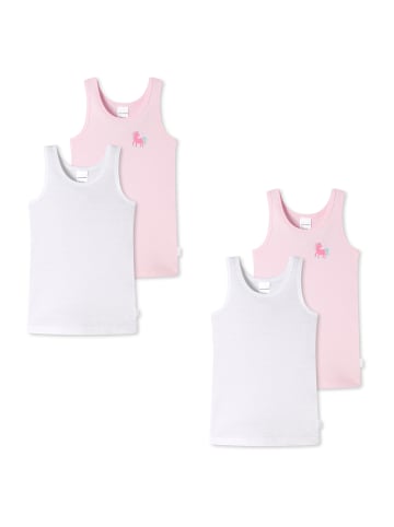 Schiesser Unterhemd Allday Basic in weiß/rosa