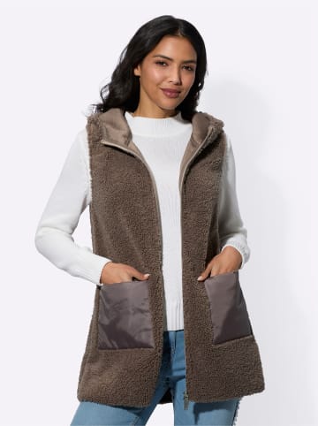 WITT WEIDEN Teddy-Fleeceweste in taupe