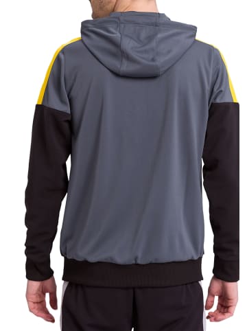 erima Squad Trainingsjacke mit Kapuze in slate grey/schwarz/gelb