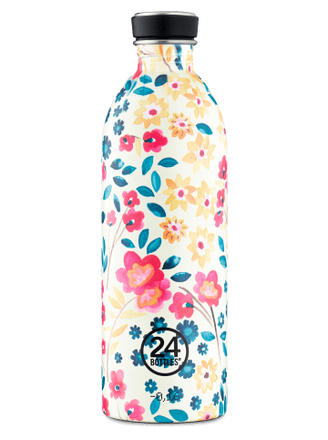 24Bottles Edelstahl Trinkflasche Urban Bottle Petit Jardin 1 l in rosa