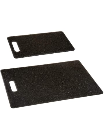 Secret de Gourmet Schneidebrettset, Polypropylen, 2 Stück in Schwarz