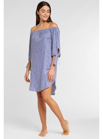 LASCANA Strandkleid in blau-weiß