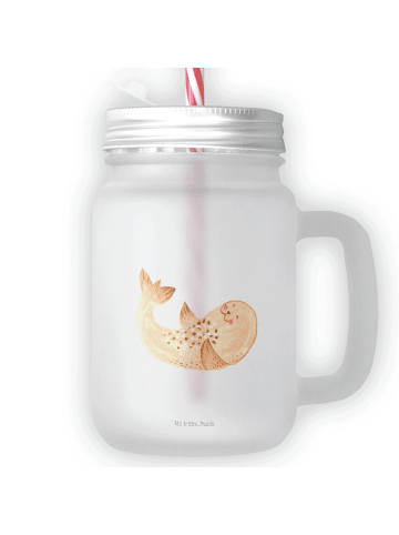 Mr. & Mrs. Panda Glas Robbe Liegen ohne Spruch in Transparent