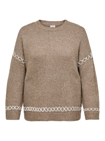 ONLY Carmakoma Strickpullover in Malt Ball