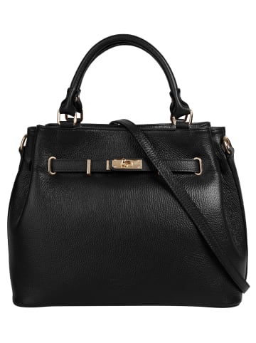 Samantha Look Handtasche echt Leder in schwarz