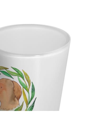 Mr. & Mrs. Panda Schnapsglas Hund Blumen ohne Spruch in Transparent