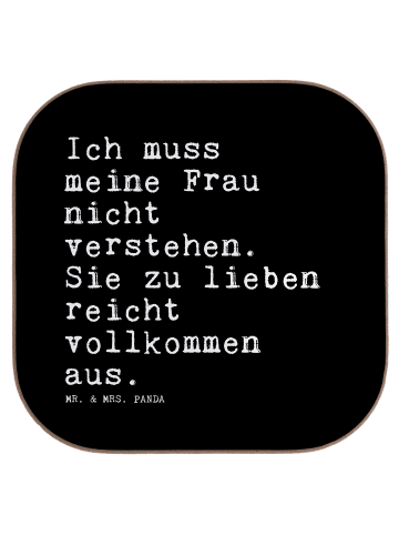 Mr. & Mrs. Panda Untersetzer für Gläser Ich muss meine Frau... m... in Schwarz