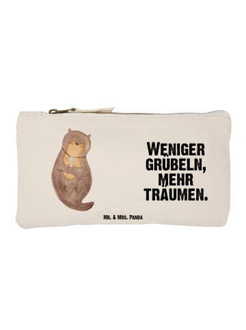 Mr. & Mrs. Panda Kulturbeutel Otter Muschel mit Spruch in Weiß