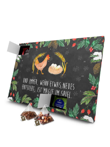 Mr. & Mrs. Panda Adventskalender Huhn Stolz mit Spruch in Kreidetafel
