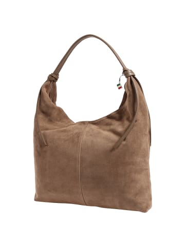 Florence Florence Schultertasche Leder dunkelbeige, taupe ca. 43cm